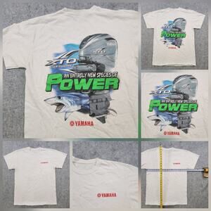 Yamaha T Shirt Mens Medium? White XTO Offshore Outboard‎ Boat Motor Graphic Tee